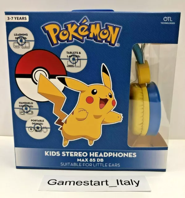 Pokemon Kids Stereo Headphones - Cuffie Per Bambini - 3.5Mm Jack Compatible