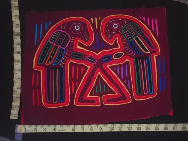 Panama Kuna Mola Folk Art Reverse Applique Embroidery Quilted 1914