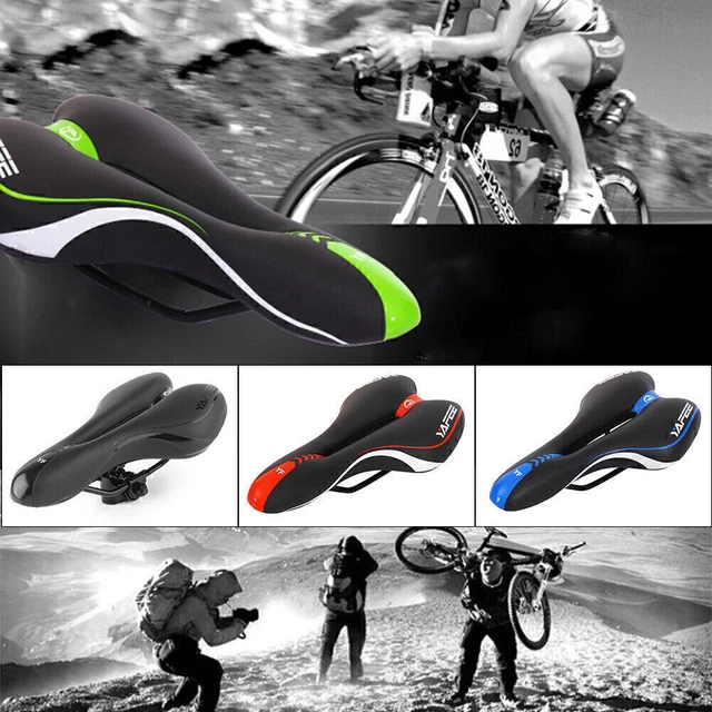 Fahrrad Sattel Soft Seat für MTB Rennrad Atmungsaktiv Dual-Track Sattelstütze