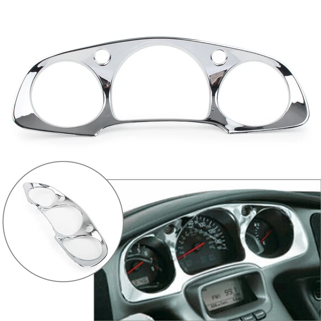 HDBUBALUS Anello Di Rifinitura Stereo Cromato Per Moto Harley Davidson - Cornice In Alluminio Per Electra Glide, Street Glide, Road Glide E Trike (dal 1986)