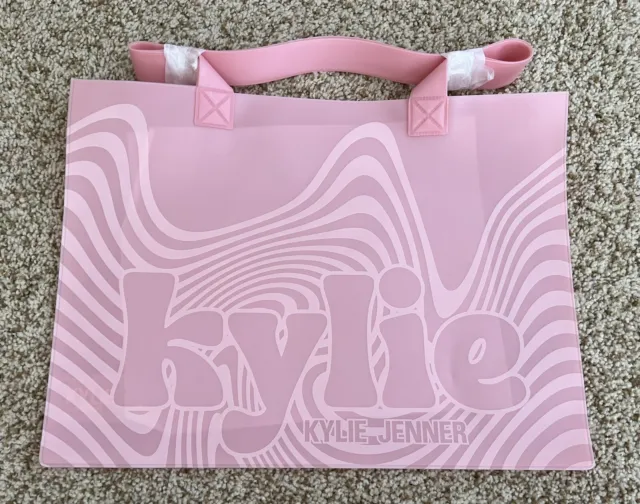 Kylie Jenner Pink Clear Jelly Tote Bag Purse New Kylie Cosmetics See Through Bag