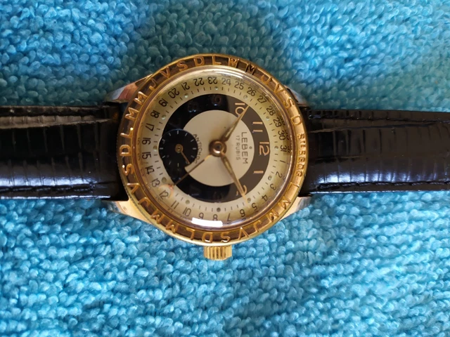 Montre Bracelet Ancienne Calendographe Homme - Mécanique à Remontage Manuel - Marque Message