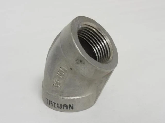 198765 New-No Box; MFG- MDL-Unkn88834 SS Elbow Fitting; 3/4" NPT; 45 Degree