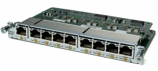 Genuine Cisco HWIC-D-9ESW-PoE EtherSwitch w/ PoE DaughterBoard, inbox