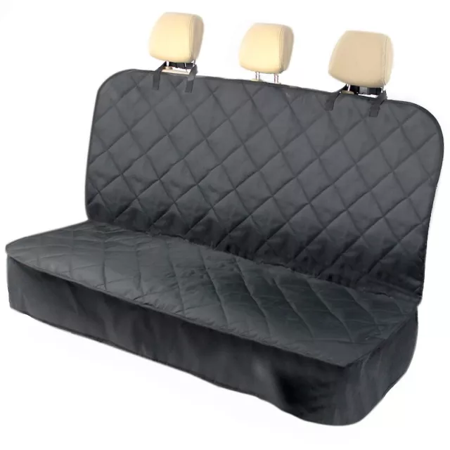 FOR SKODA KAMIQ - Black Heavy Duty Quilted Pet Dog Car Rear Seat Cover Protector