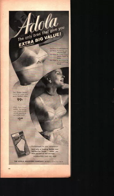 1956 Adola Bras Women Fashion Clothing Skirt Padded Cups Vintage sexy b3