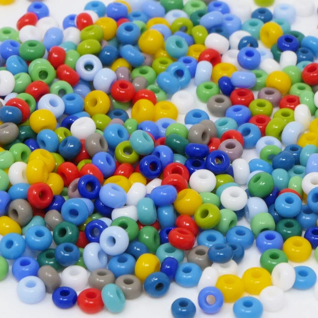 Rocailles-Perlenmix 580 Stück Perlen 3mm Bunt 8/0 Indianerperlen zum Basteln-795