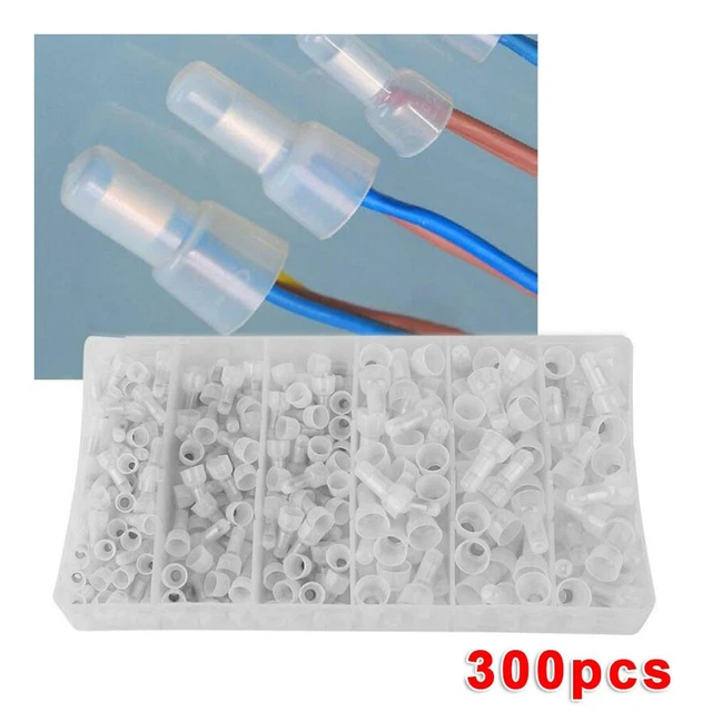 300Pcs Closed End Arricciare Cappello Isolati Filo Connettori Terminali