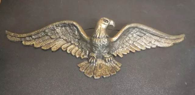 Vintage Flying Eagle Brass Wall Hanging Decor House Plaque 19" 1020 Star