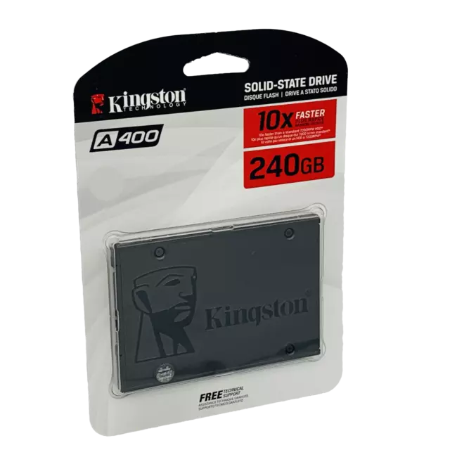 Kingston A400 SSD Festplatte 240GB intern 2,5" SATA3 - wahlweise m. Einbaurahmen