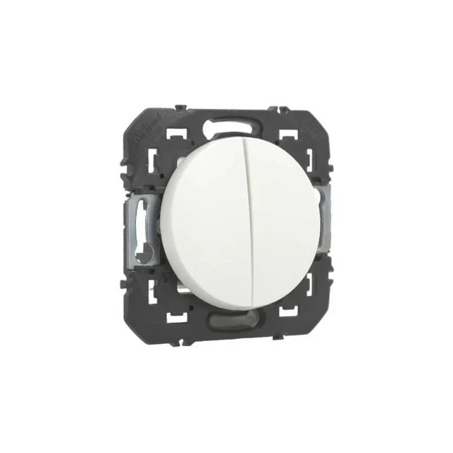 Double Interrupteur Et Poussoir Legrand Neptune 2 – Blanc – Ancien Modèle (80552)