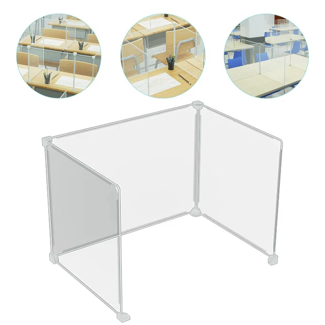 Panneau d'écran de diviseur de garde en plastique 3pcs pour les étudiants de