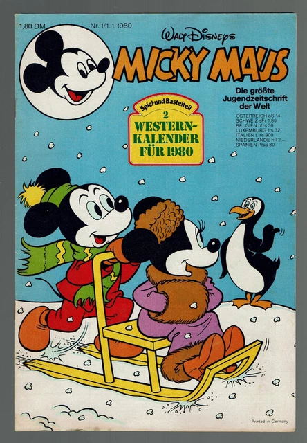 #32# Micky Maus Heft Nr. 1 vom 01.01.1980  aus dem EHAPA Verlag Walt Disney