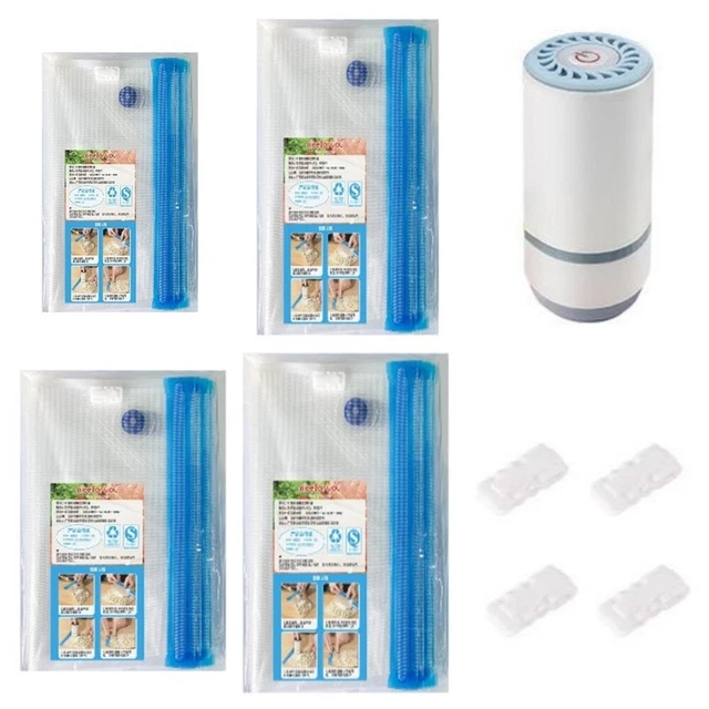 Bolsa de vacío blanca + azul 10,7x4,9 cm 26x28 cm 26x34 cm alimentos eléctricos