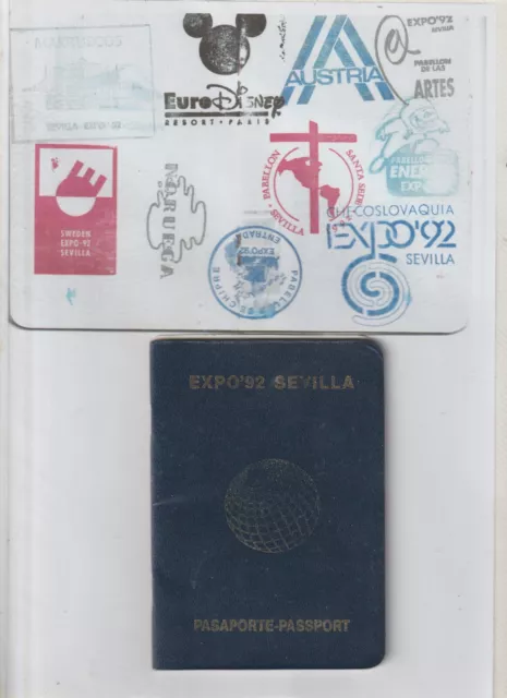 Expo 92 Sevilla Pasaporte con 158 Sellos  pabellones diferentes año 1992 (GU-713