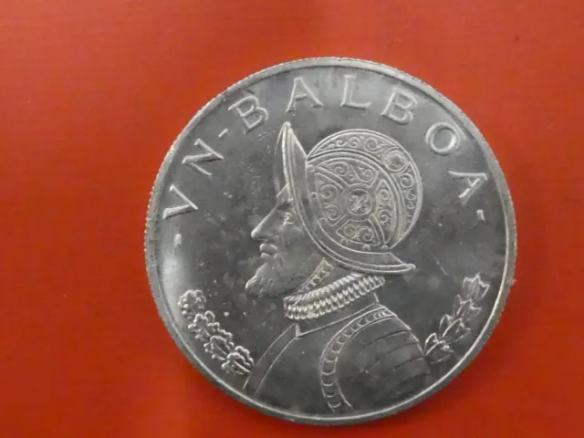 Panama, 1 Balboa, Vasco Nunez, 1966, Silber, original