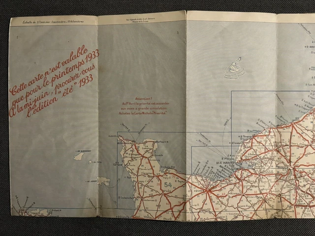 CARTE MICHELIN N°68 NIORT-CHÂTEAUROUX Thouars Issoudun La Châtre