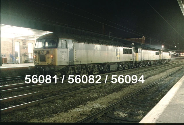 CLASS 56 (56081 / 082 / 094) Loco 35mm slide Kodak Jan 93 @ Doncaster ...