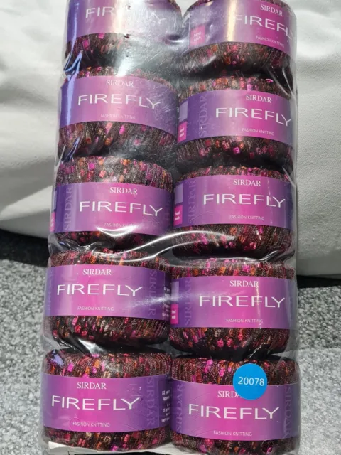 SIRDAR FIREFLY Fashion Knitting BAROQUE 0884 Yarn 10X 25g Rolls New Pack