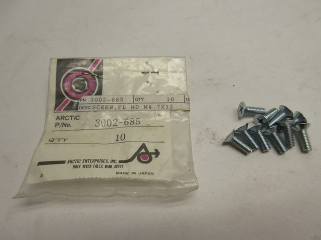 Lot De 2 Vis Poignée 6 Pans – 9 (6/100) – Pour Solex – NOS Ancien Stock – France