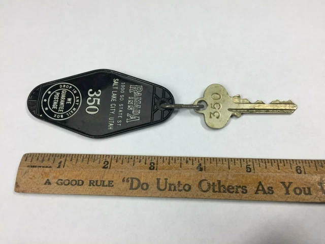 Vintage Ramada Inn Salt Lake City Hotel Motel Room Key Fob w/ Arrow Utah UT