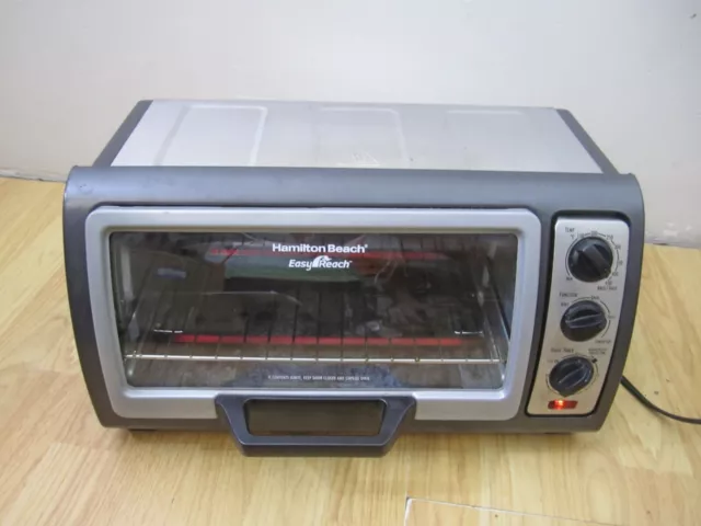 Hamilton Beach Easy-Reach 6 Slice Toaster Oven Broiler & Convection Grey 31126