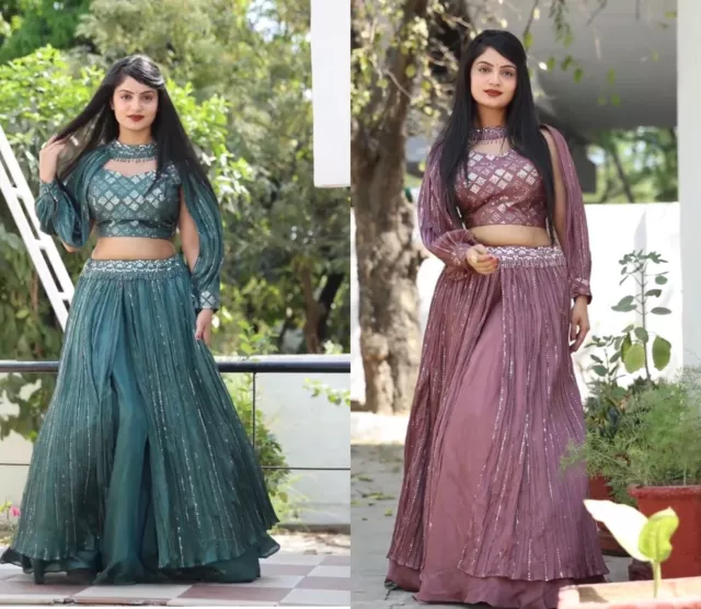 Wedding Lengha Party Pakistani New Designer Lehenga Choli Indian Bollywood Wear