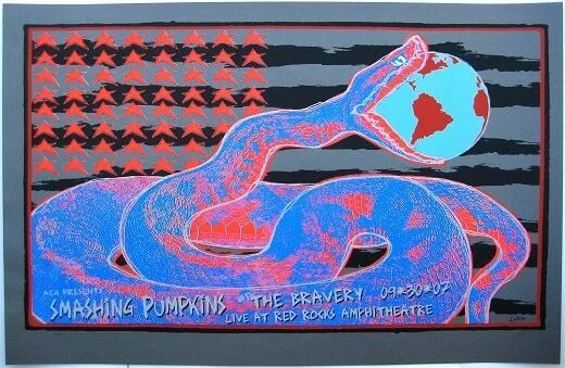 Smashing Pumpkins Concert Poster Red Rocks Colorado Rare