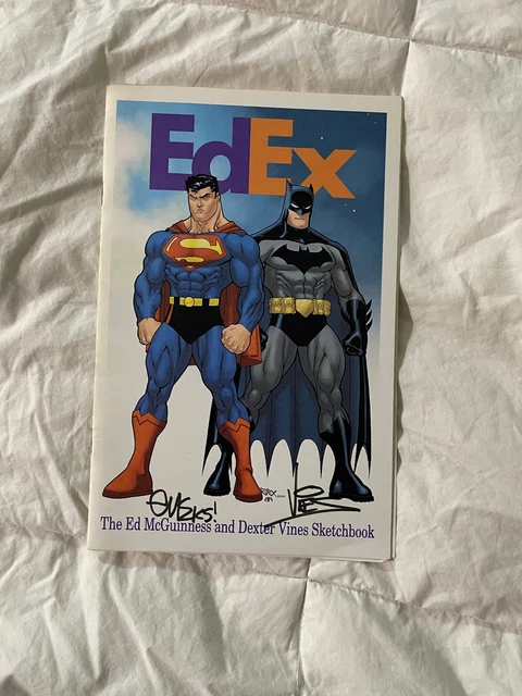 Ed Mcguinness Dexter Vines Sketchbook 2005 Superman Batman Signed+Sketch Inside