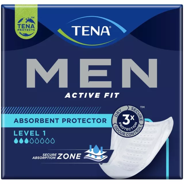 12 Assorbenti Tena Men Active Fit Scudo Protettivo Uomo Assorbente Livello 1