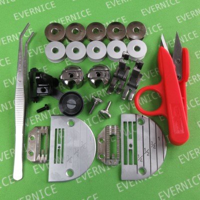 24 PARTS FEET BOBBIN CASE NEEDLE PLATE FEEDER for SINGER 241, 251, 281 191D