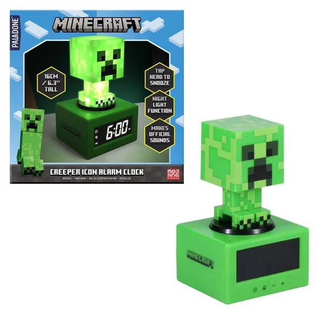 Sveglia Minecraft Creeper 3D – Orologio Digitale Con LED, Luce Notturna E Data, Regalo Per Bambini E Fan