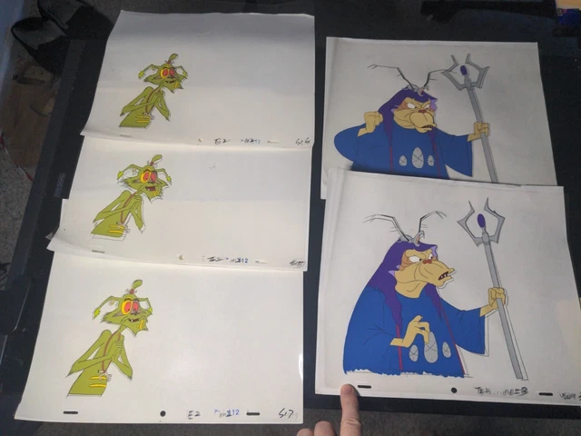 EWOKS animation cels BACKGROUND production art  Star Wars Action Figures  I8