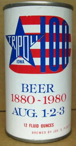 TRIPOLI BEER 100th ANNIVERSARY 1880-1980 ss Beer CAN Pickett, Dubuque IOWA, 1/1+