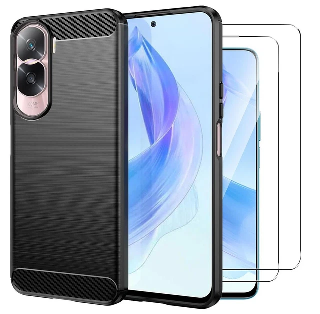 Ganbary Cover Compatibile con Honor 90 (Non per Honor 90 Smart/Lite), Premium Pelle PU Flip Libro Custodia [Protezione Completa] [Slot per Scheda] [Funzione di Supporto], Blu