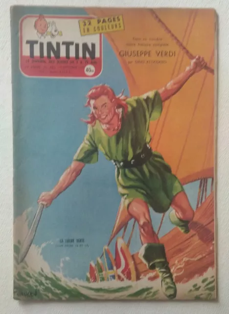 Le journal de Tintin n° 465 , couverture Fred Funcken , ( Dargaud , 19/09/1957 )