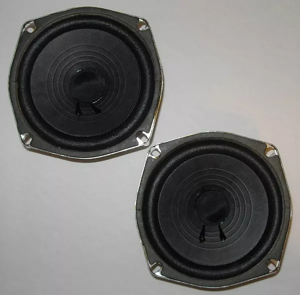 pair vintage wide-range 5¼" mid/bass woofers, Japan c.1975—look and sound great