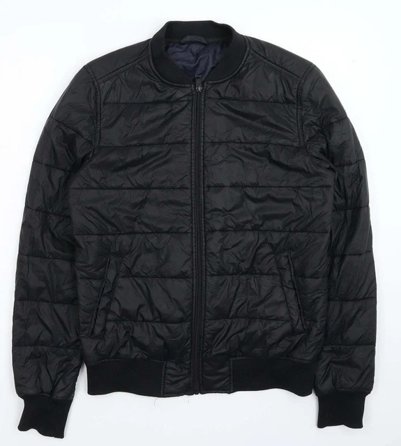 New Look Girls Black   Bomber Jacket  Size M  Zip