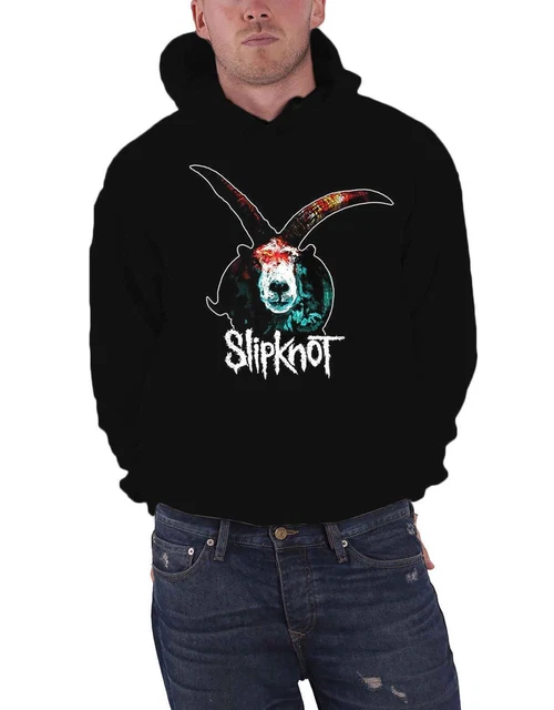 Slipknot Hoodie Graphic Goat Band Logo new Official Mens Black Pullover