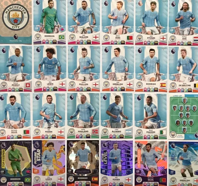 Panini Premier League Adrenalyn 2024 23 24 Manchester City Base Team Cards