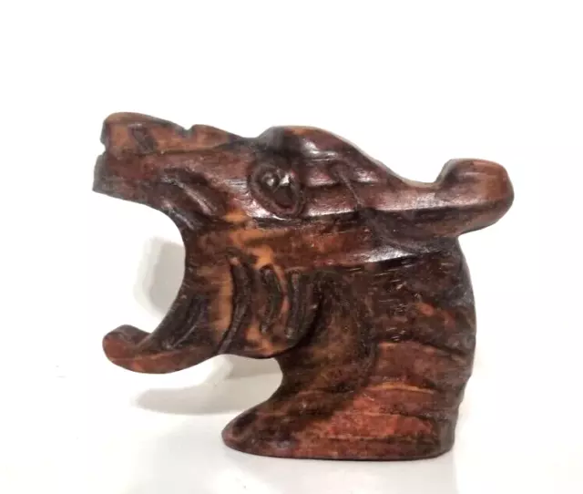 Griffin chimera dragon carving pediment - Vintage french architectural salvage .