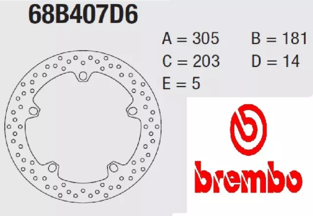 Disco freno BREMBO Serie Oro ANT BMW 850 R 850 C * 98 > 01