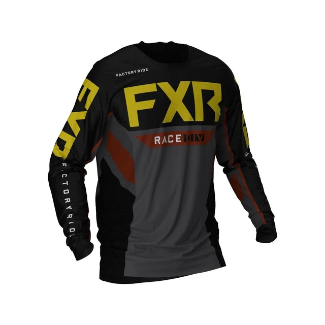 Maglietta FXR Podium Off-Road MX21 nera antracite oro ruggine