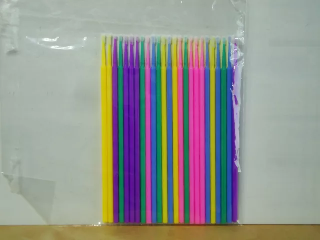 Micro Brosse Microbrush - Pour Colle Peinture etc - Packs de 50 assorties (5x10)