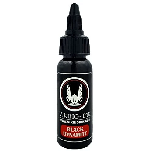 Tinta para tatuajes TINTA VIKINGA DINAMITA NEGRA color 1 unidad x 1 oz