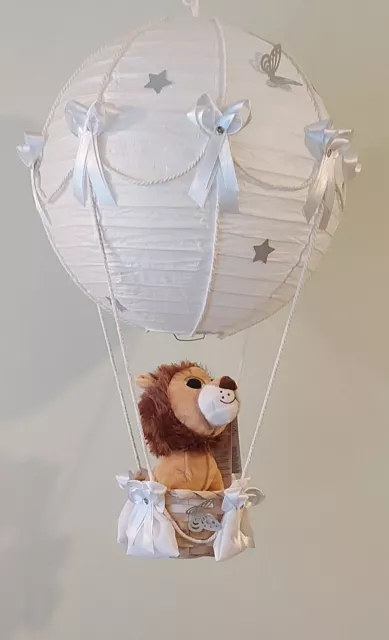 Hot Air Balloon Lamp-light Shade for Baby Nursery with jungle lion