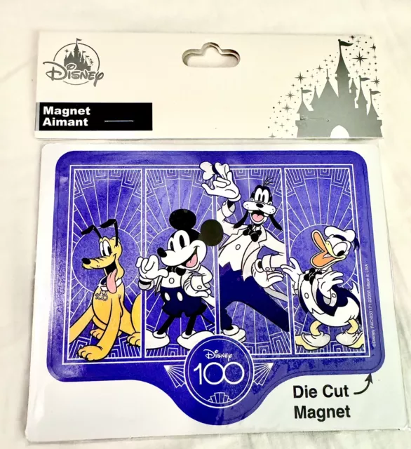 Die cut Disney World Parks 100th Anniversary Mickey Mouse & Friends Magnet New!