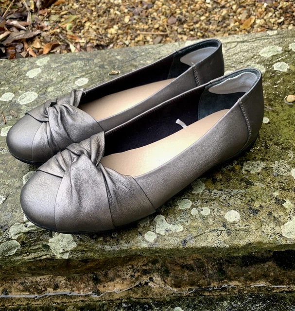 JD WILLIAMS PEWTER Ballet Shoes Cushion Walk Collection Uk 7 EEE