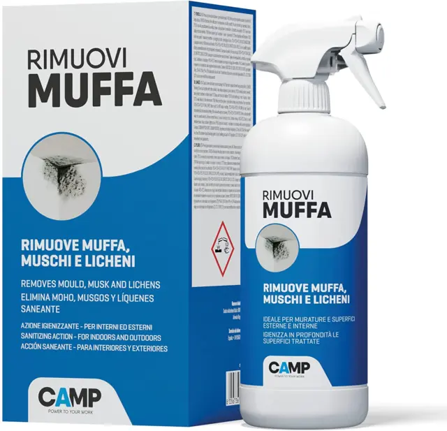 ‎ RIMUOVI MUFFA, Antimuffa Igienizzante Pronto All’Uso, Elimina Rapidamente Muff