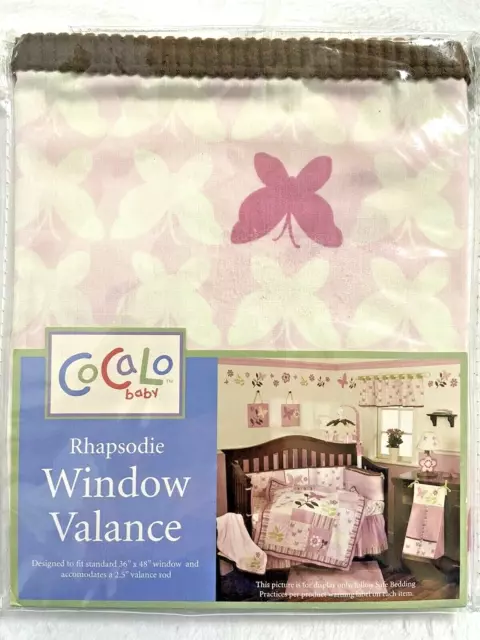 CoCaLo Baby Rhapsodie Pink Butterfly Curtain Valance 36 x 48 NEW